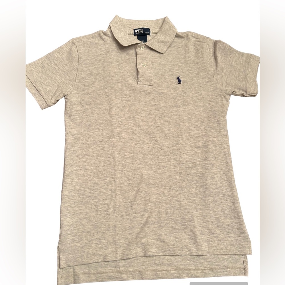 Polo Ralph Lauren Cotton Mesh Polo Shirt. Grey heather size medium. Barely worn!